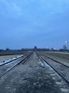 The front of Auschwitz